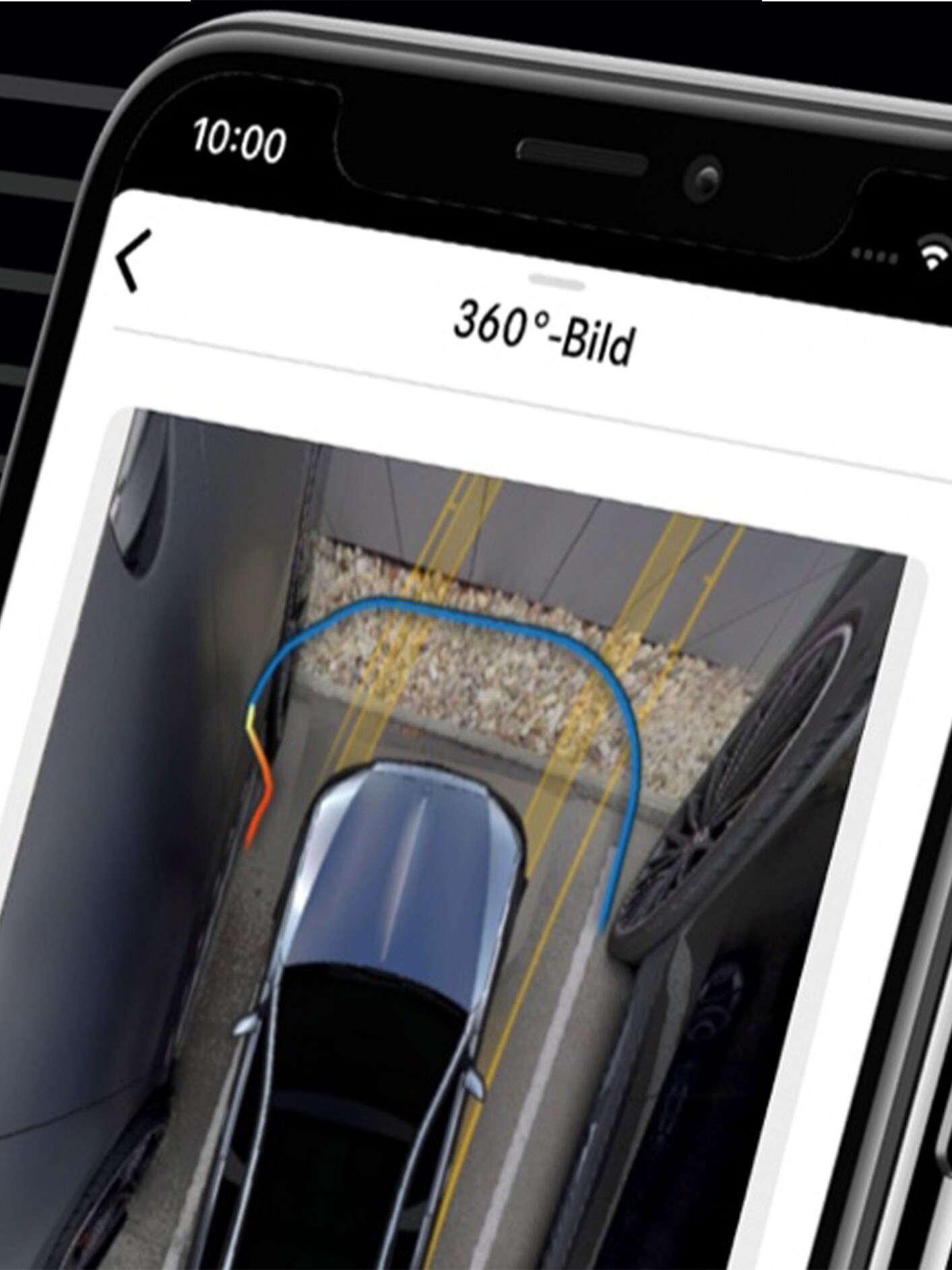 Mercedes-Benz appen Remote Parking Assist visas på en smartphone