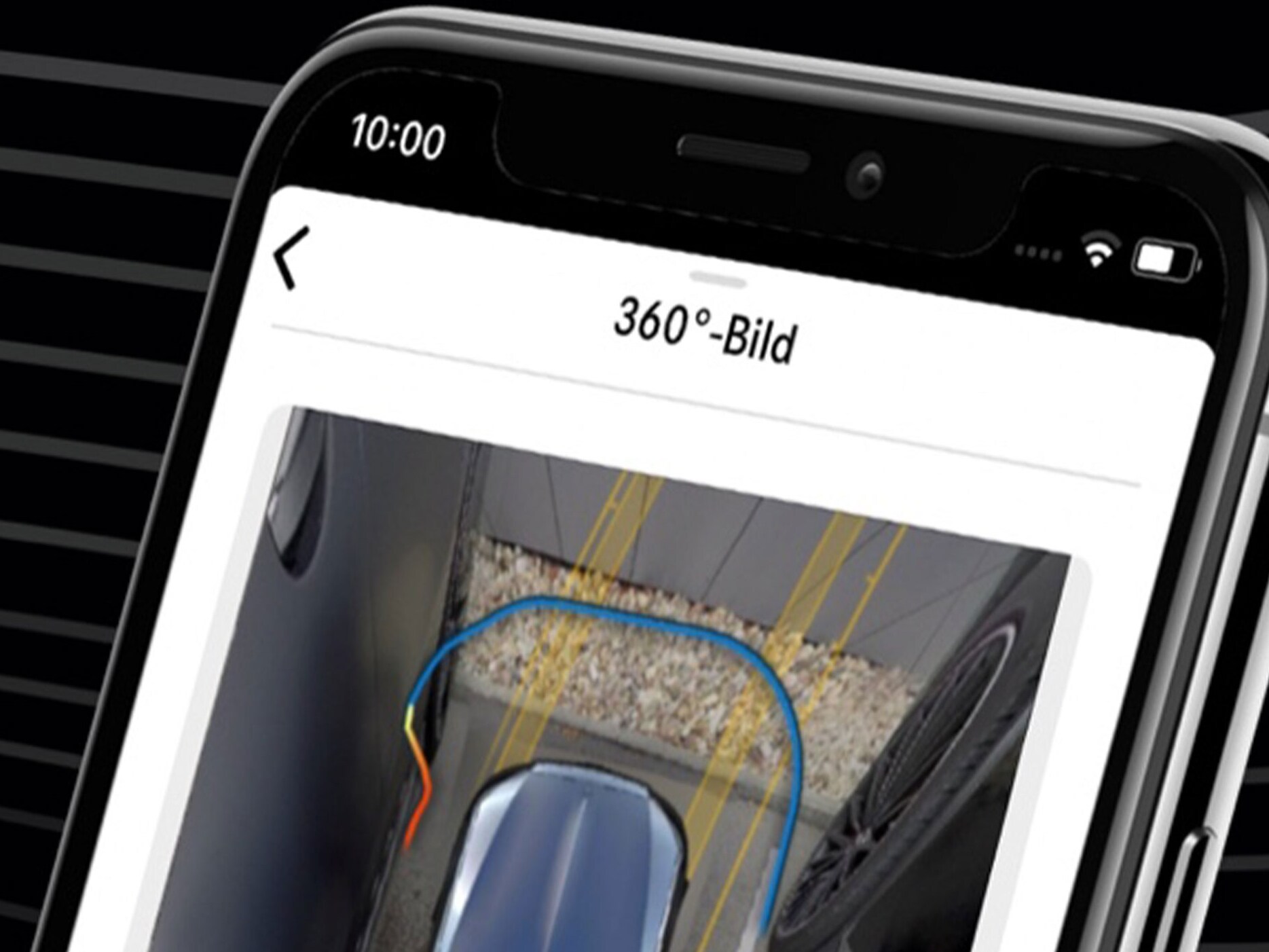 Mercedes-Benz appen Remote Parking Assist visas på en smartphone