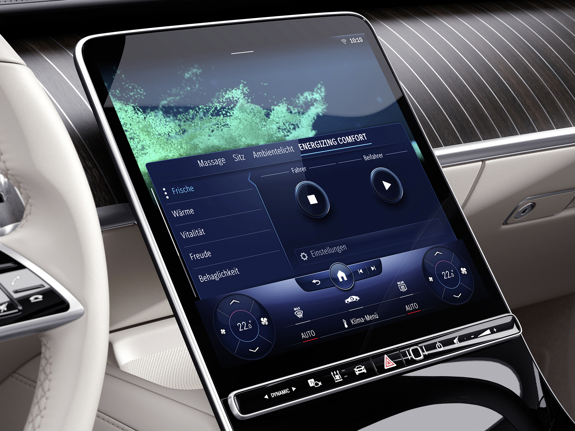 ENERGIZING COMFORT | Komfort | Mercedes-Benz ENERGIZING COMFORT-displayen i en bil av märket Mercedes-Benz.