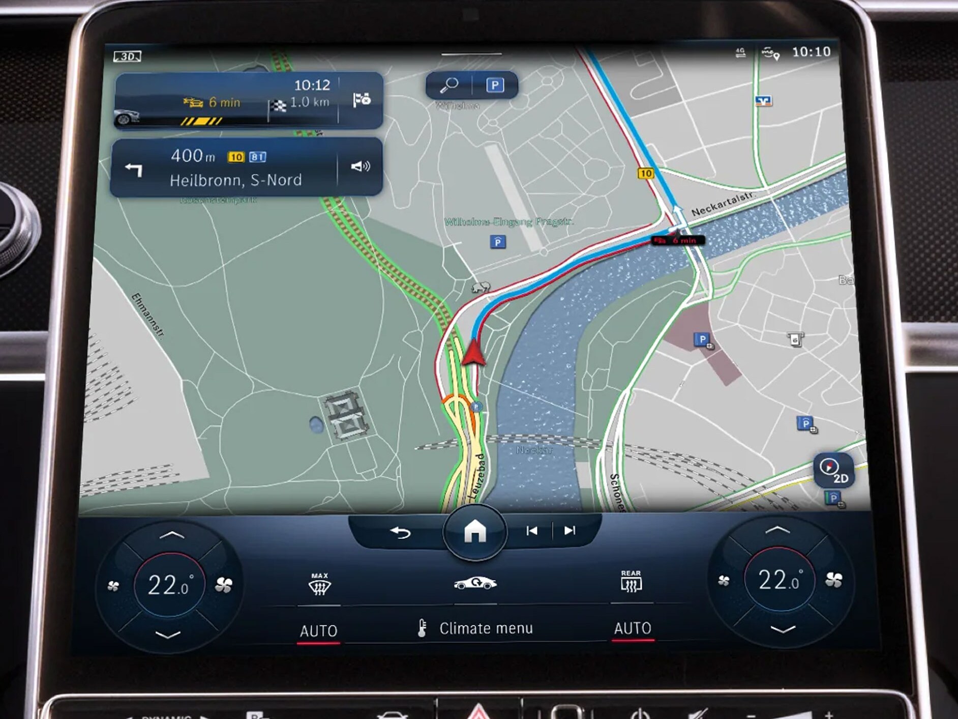 En exempelbild av funktionen Live Traffic Information.