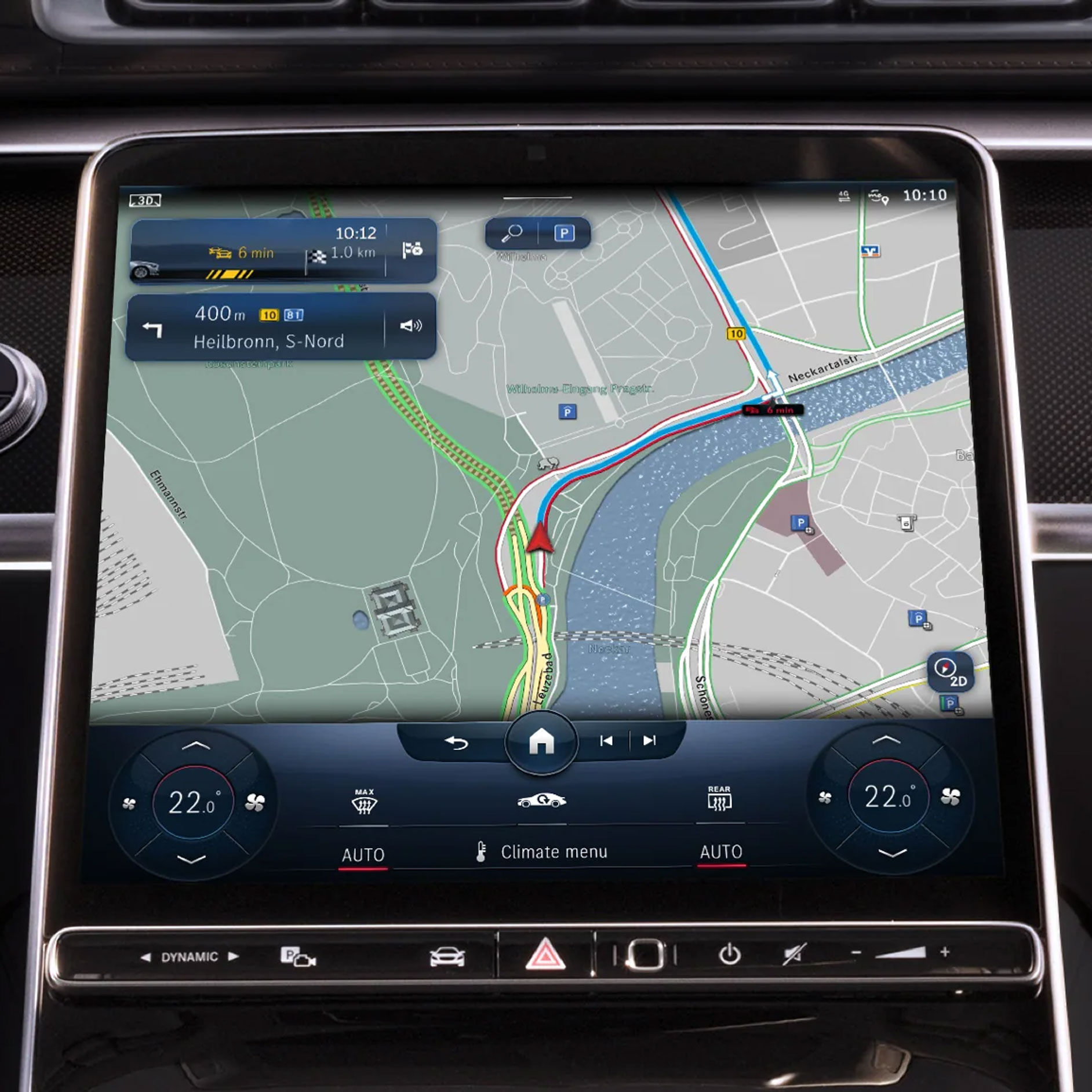 Live Traffic Information | Excellence-paket | Mercedes-Benz En exempelbild av funktionen Live Traffic Information.