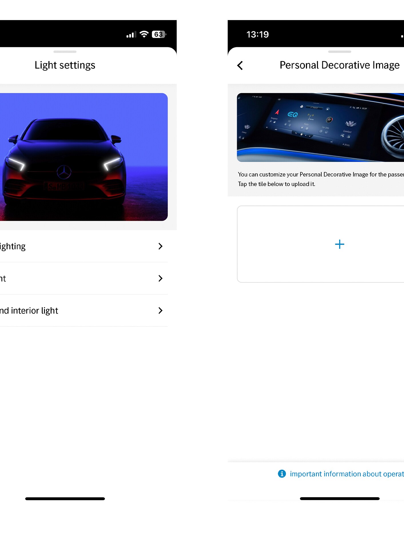 Digitala tjänsten Personalisering visas på displayen i MBUX multimediasystem.