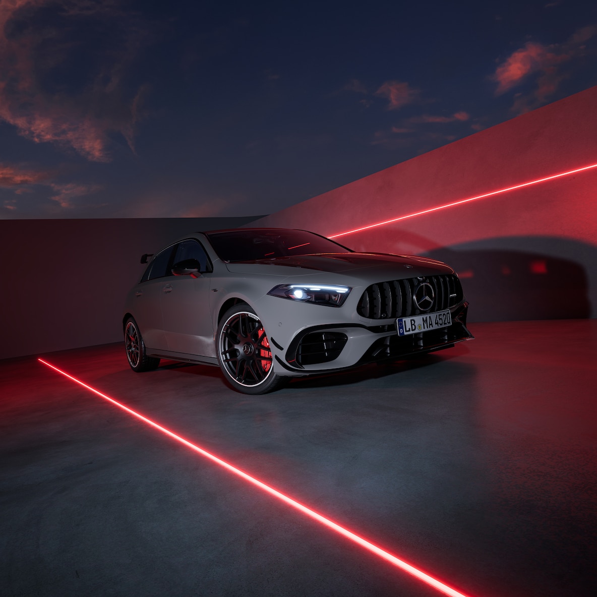 Mercedes-AMG A-Klass med AMG Design Plus-paket.