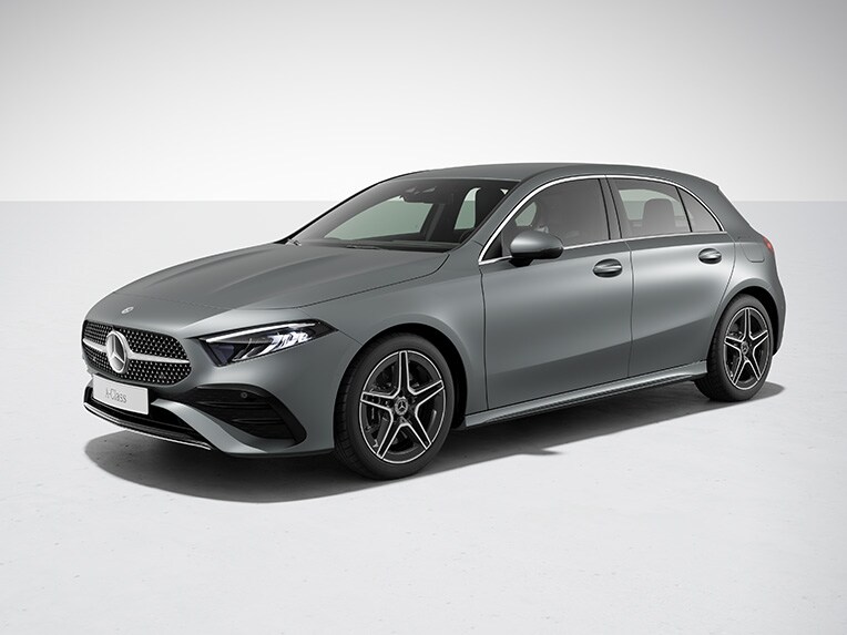 Exteriören hos A-Klass Halvkombi från Mercedes-Benz med AMG Line.
