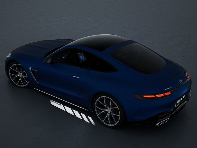 AMG-logoprojektionen för Mercedes-AMG GT Coupé.