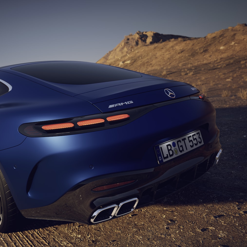 Den aktiva aerodynamiken i Mercedes-AMG GT 55 Coupé.