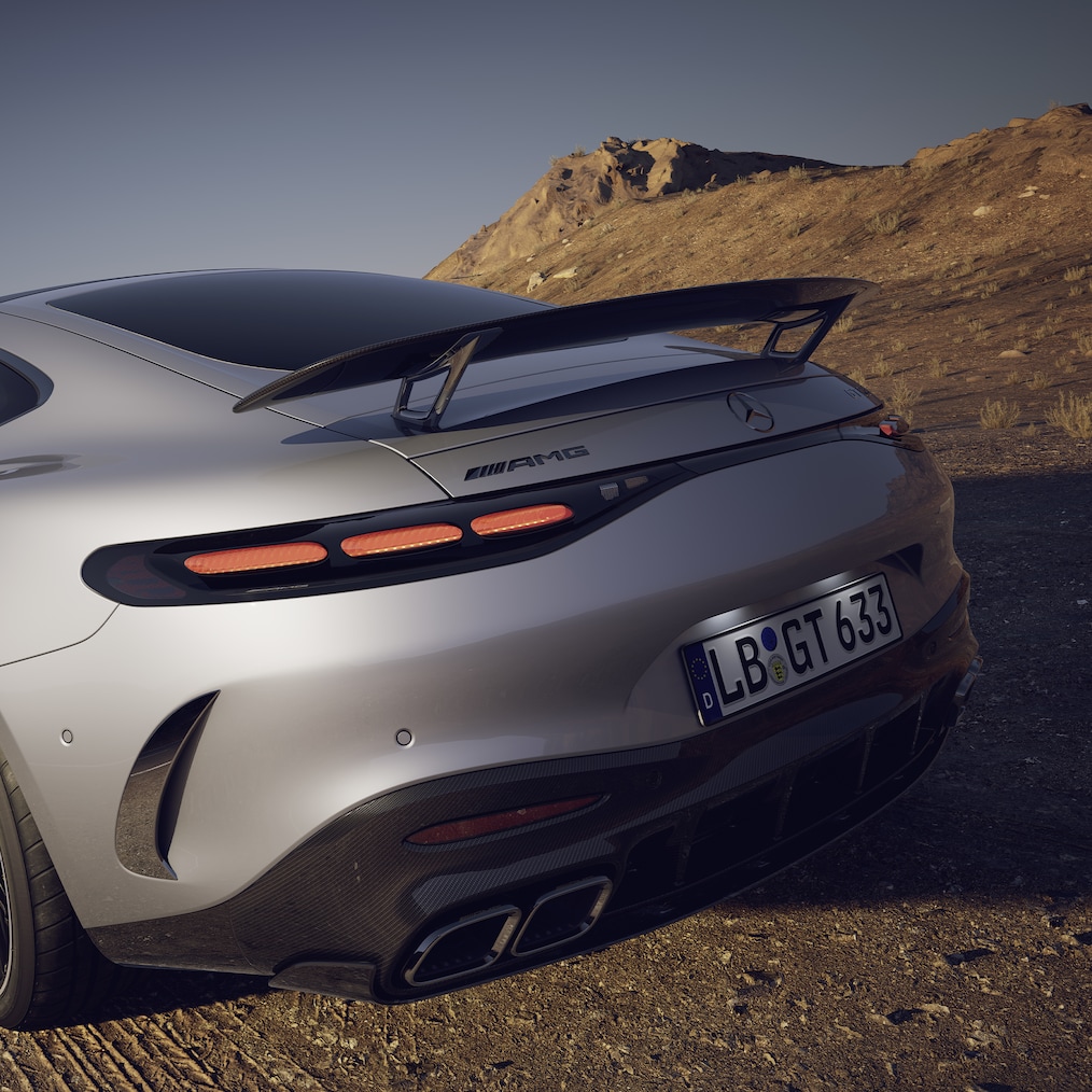 Den aktiva aerodynamiken i Mercedes-AMG GT 63 Coupé.