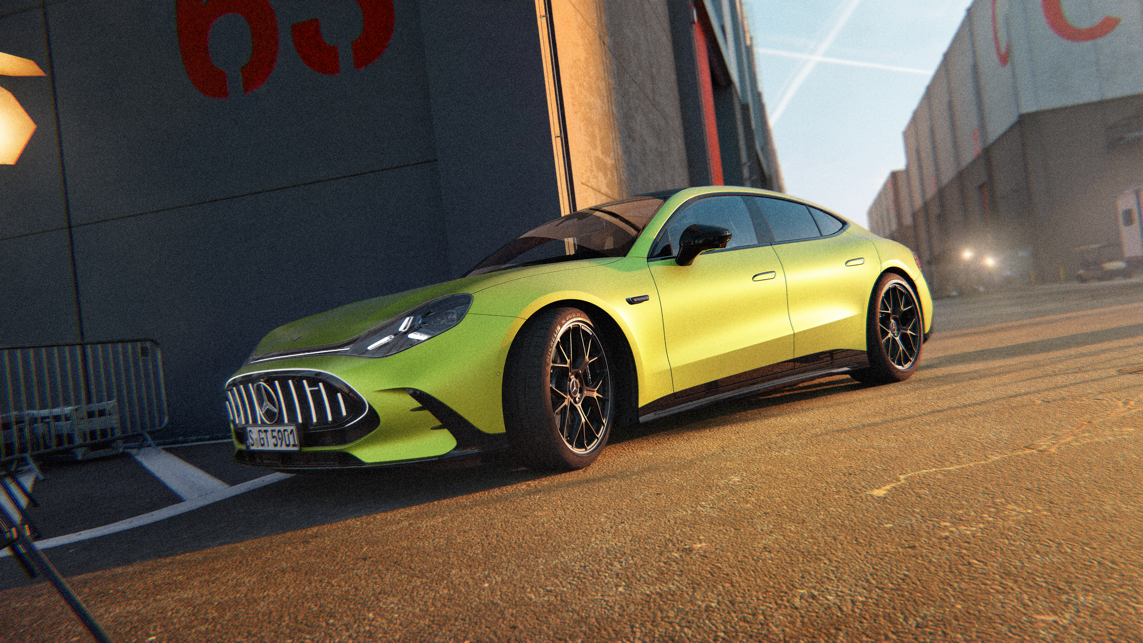 Nya elektriska Mercedes-AMG GT 4-dörrars Coupé | Mercedes-AMG Bakgrundsbild för den nya elektriska Mercedes-AMG GT 4-dörrars Coupé