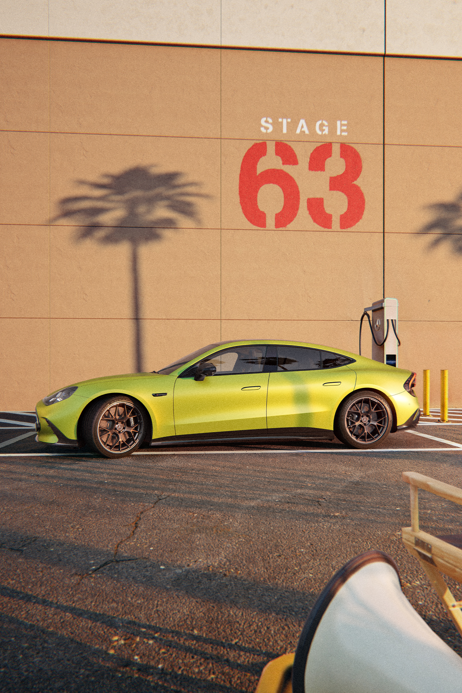 Nya elektriska Mercedes-AMG GT 4-dörrars Coupé | Mercedes-AMG Den nya elektriska Mercedes-AMG GT 4-dörrars Coupé sedd från sidan