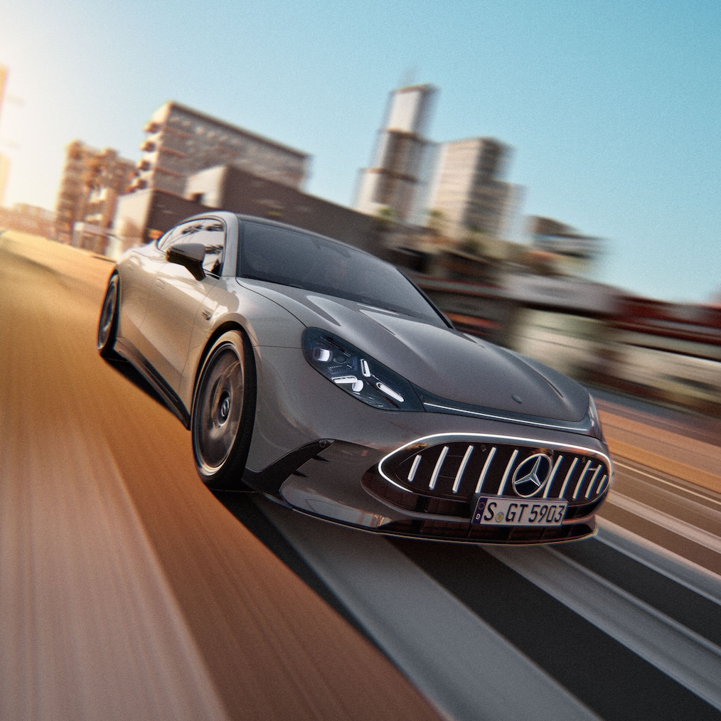 Exteriören hos Mercedes-AMG GT fyradörrars coupén från Mercedes-AMG.