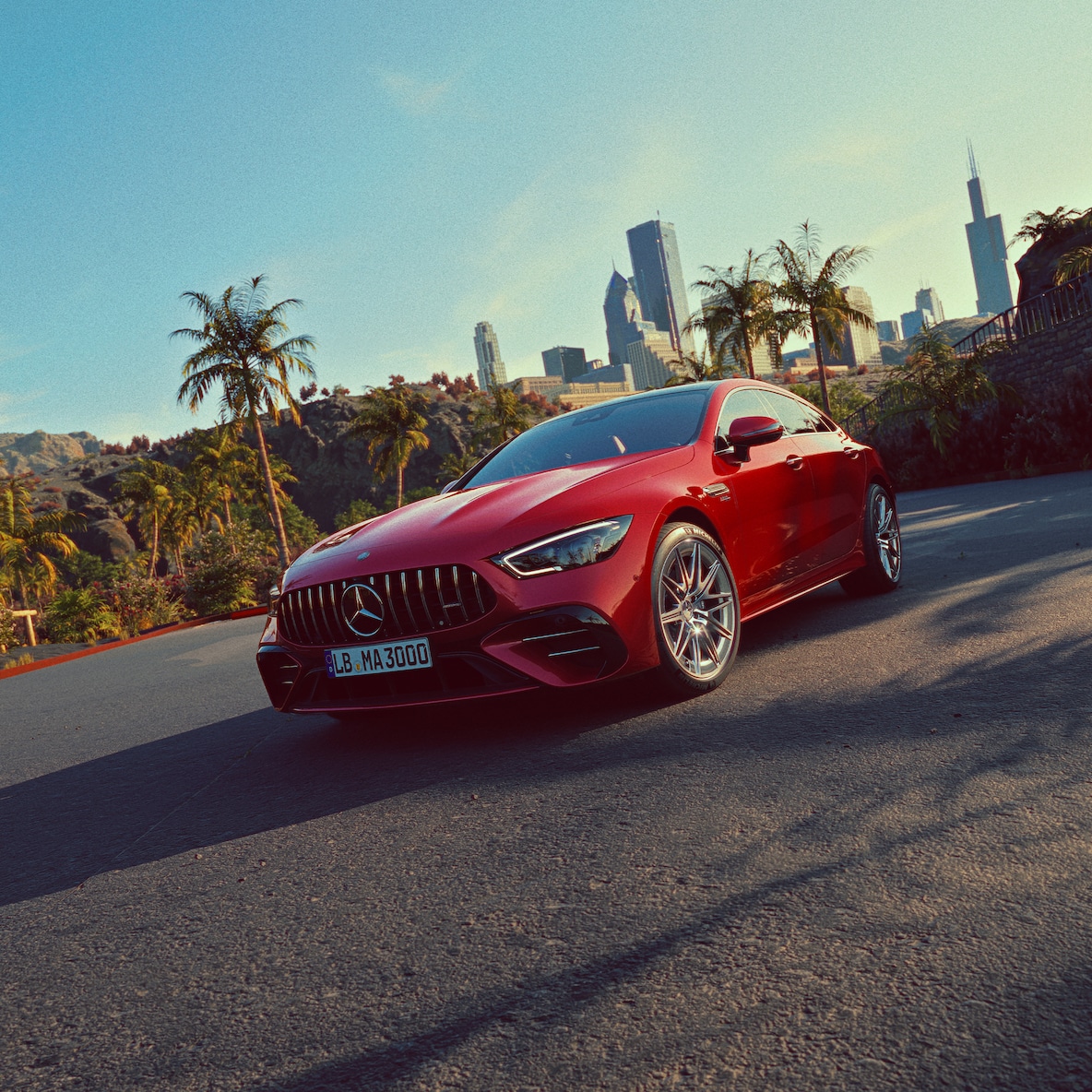 Exteriören hos Mercedes-AMG GT 43 4MATIC+ / GT 43 från sidan.