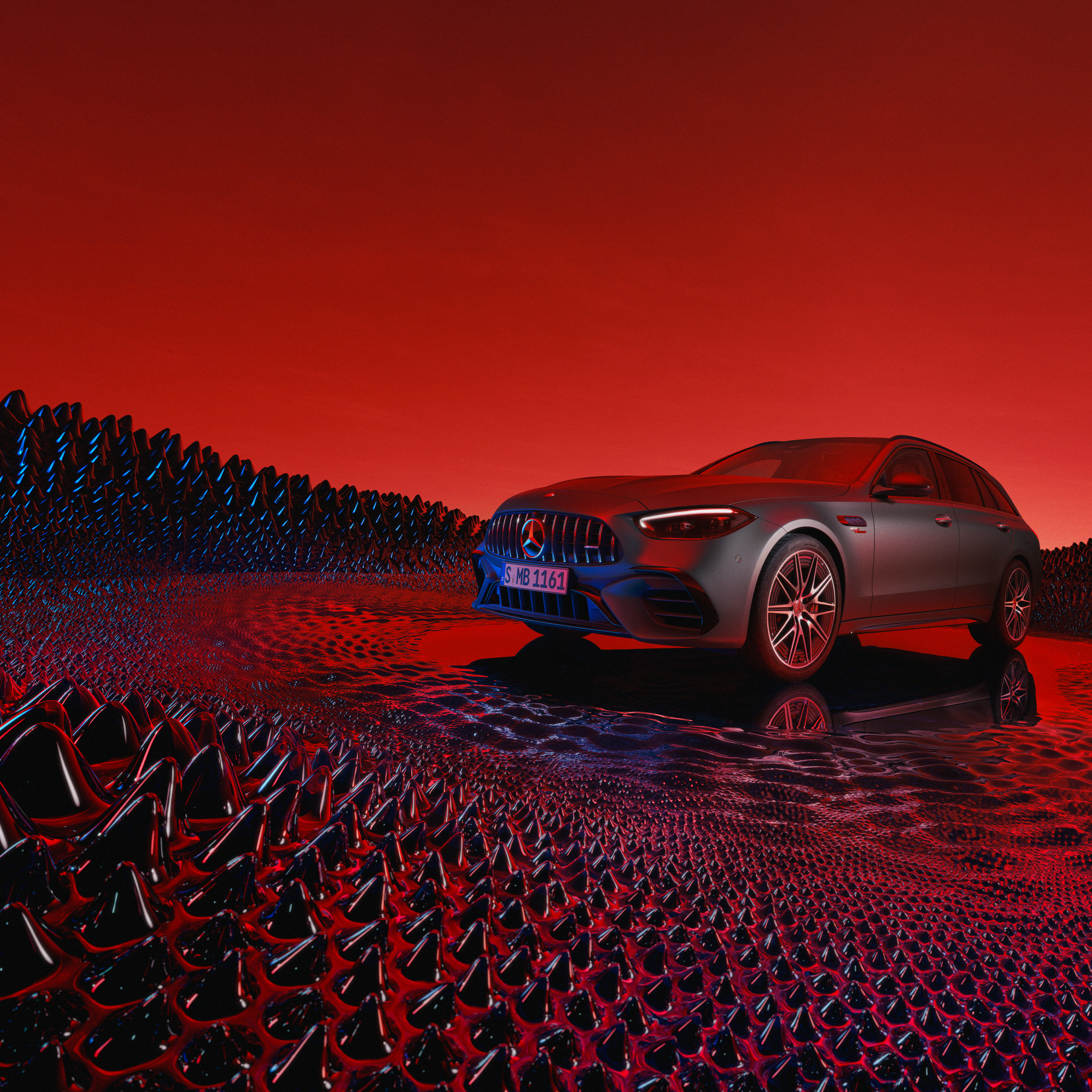 E-Klass Kombi AMG Performance Edition | Tjänstebilar | Mercedes-AMG Mercedes-AMG E-Klass Kombi sedd snett framifrån