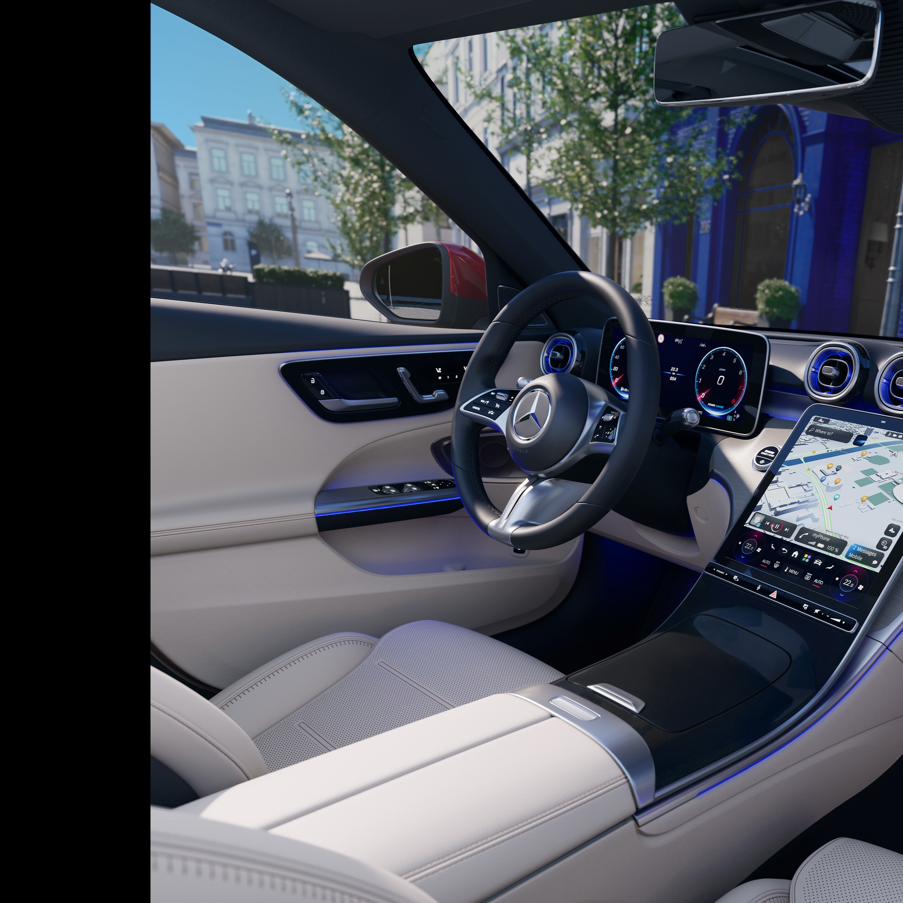 Interiören i nya C-Klass Kombi från Mercedes-Benz.