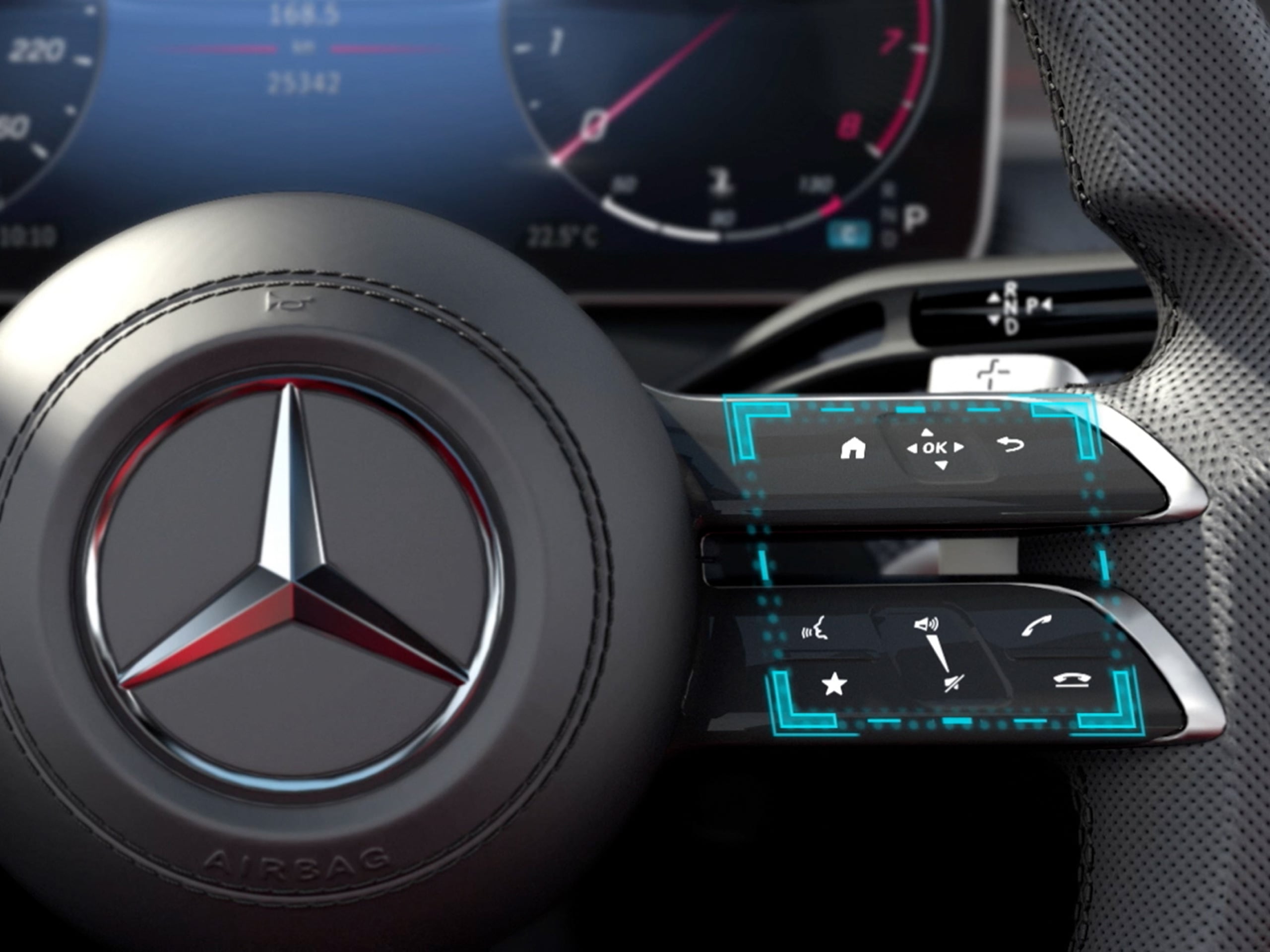 Filmen visar funktionen hos MBUX touch-manöverkonceptet i Mercedes-Benz C-Klass Sedan.