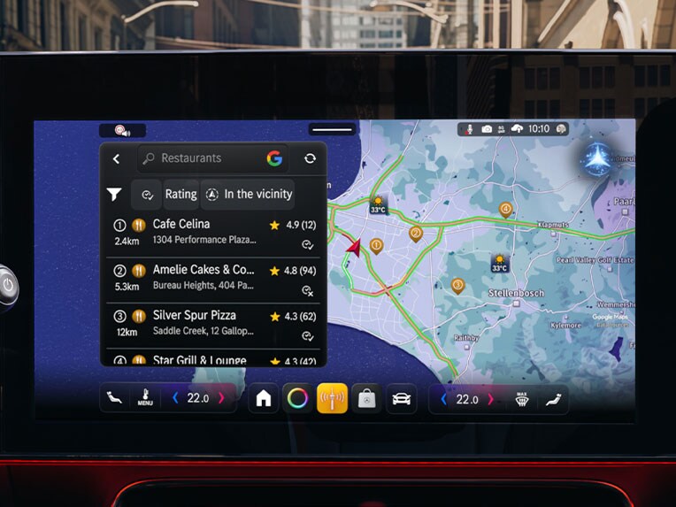 Google Navigation i nya CLA från Mercedes-Benz.