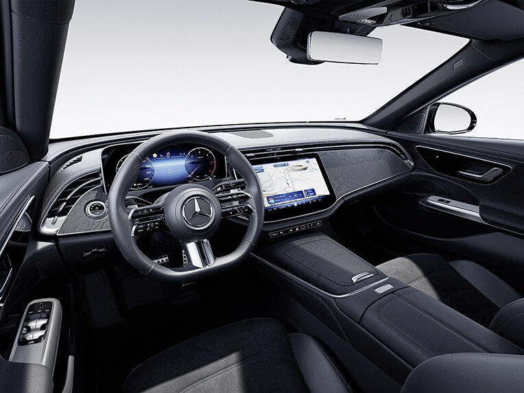 Interiören i E-Klass Sedan från Mercedes-Benz med designversionen AMG Line.