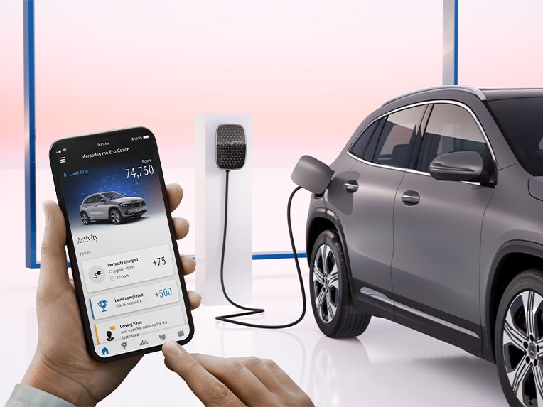 Eco Coach-appen i EQA från Mercedes-Benz.