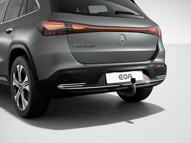 Släpvagnskoppling med ESP® släpvagnsstabilisering på EQA från Mercedes-Benz.