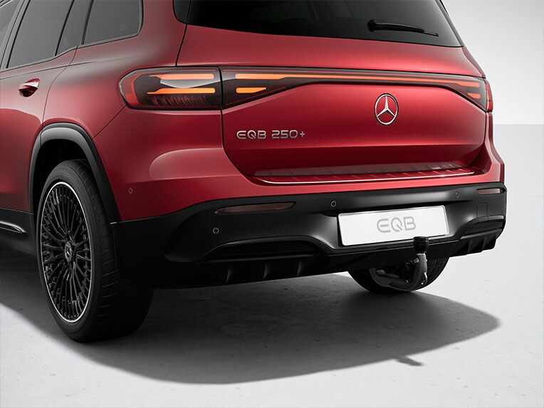 Släpvagnskoppling med ESP®-släpvagnsstabilisering på EQB från Mercedes-Benz.