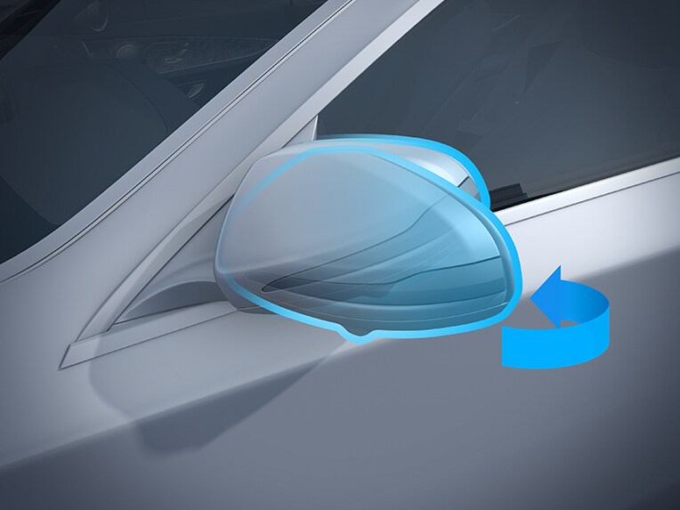 En illustration av spegelpaketet i EQS från Mercedes-Benz.