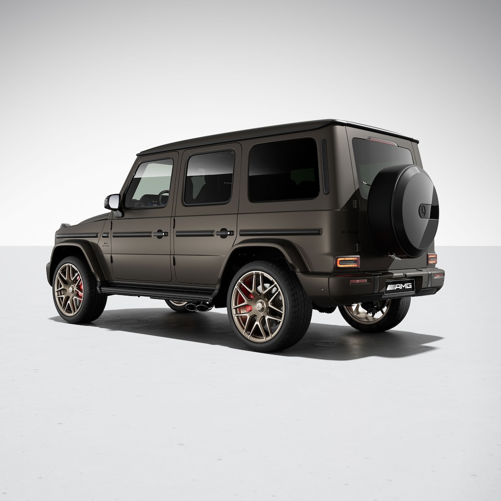 Sidovy av en Mercedes-AMG G 63 med AMG Performance Package.