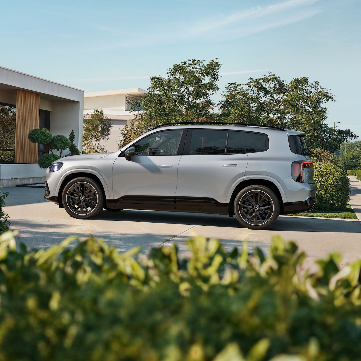 Exteriören hos helt nya eldrivna GLB.