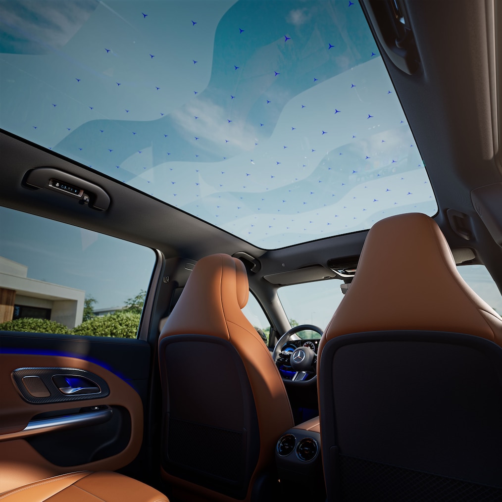 SKY CONTROL panoramasoltak på helt nya eldrivna GLB.