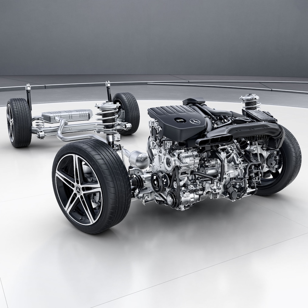 Komfortchassit i Mercedes-Benz GLB.