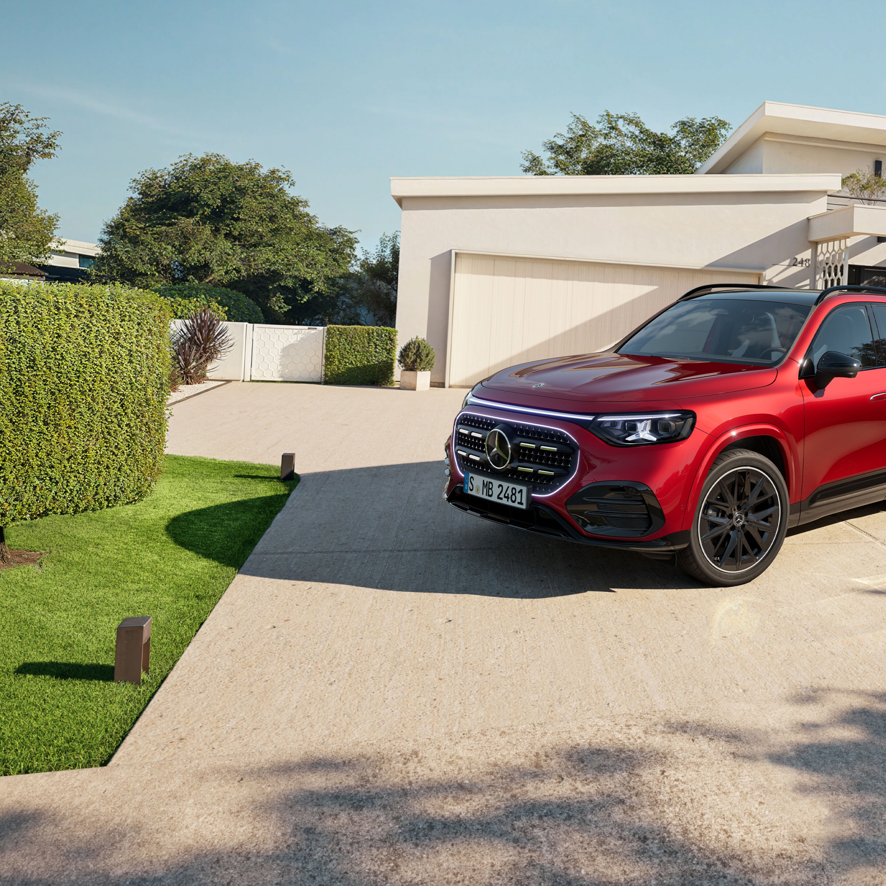 Exteriören på nya GLB från Mercedes-Benz.