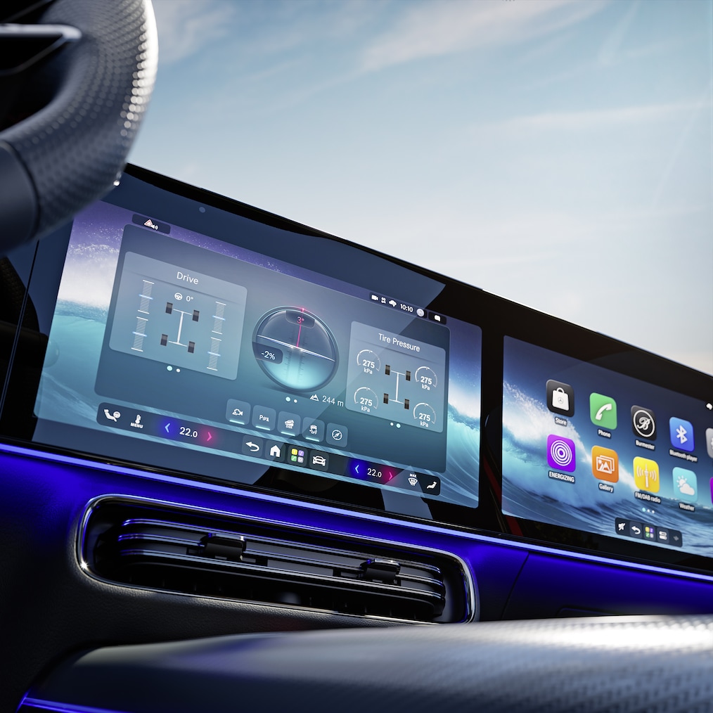 Terränglägets körprogram i nya GLB från Mercedes-Benz.