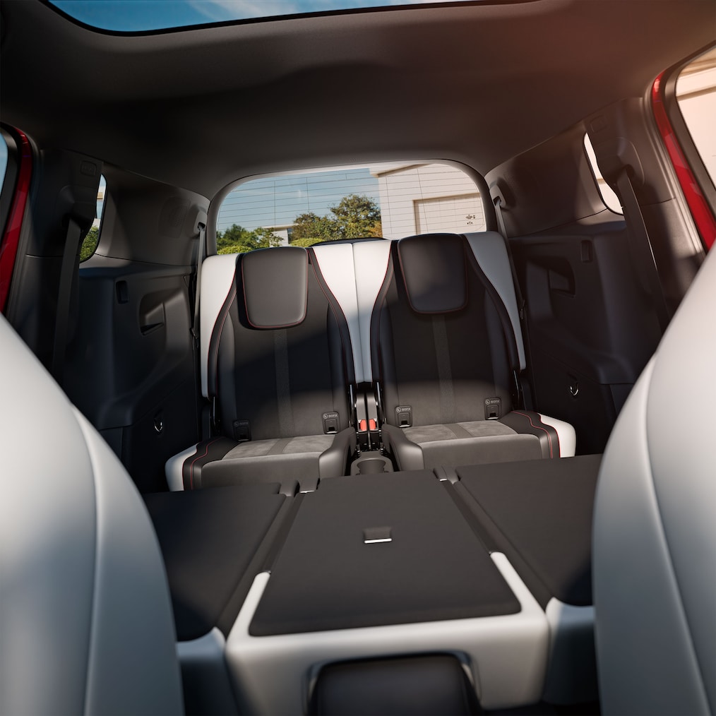 Interiören med den tredje sätesraden i Mercedes-Benz GLB.