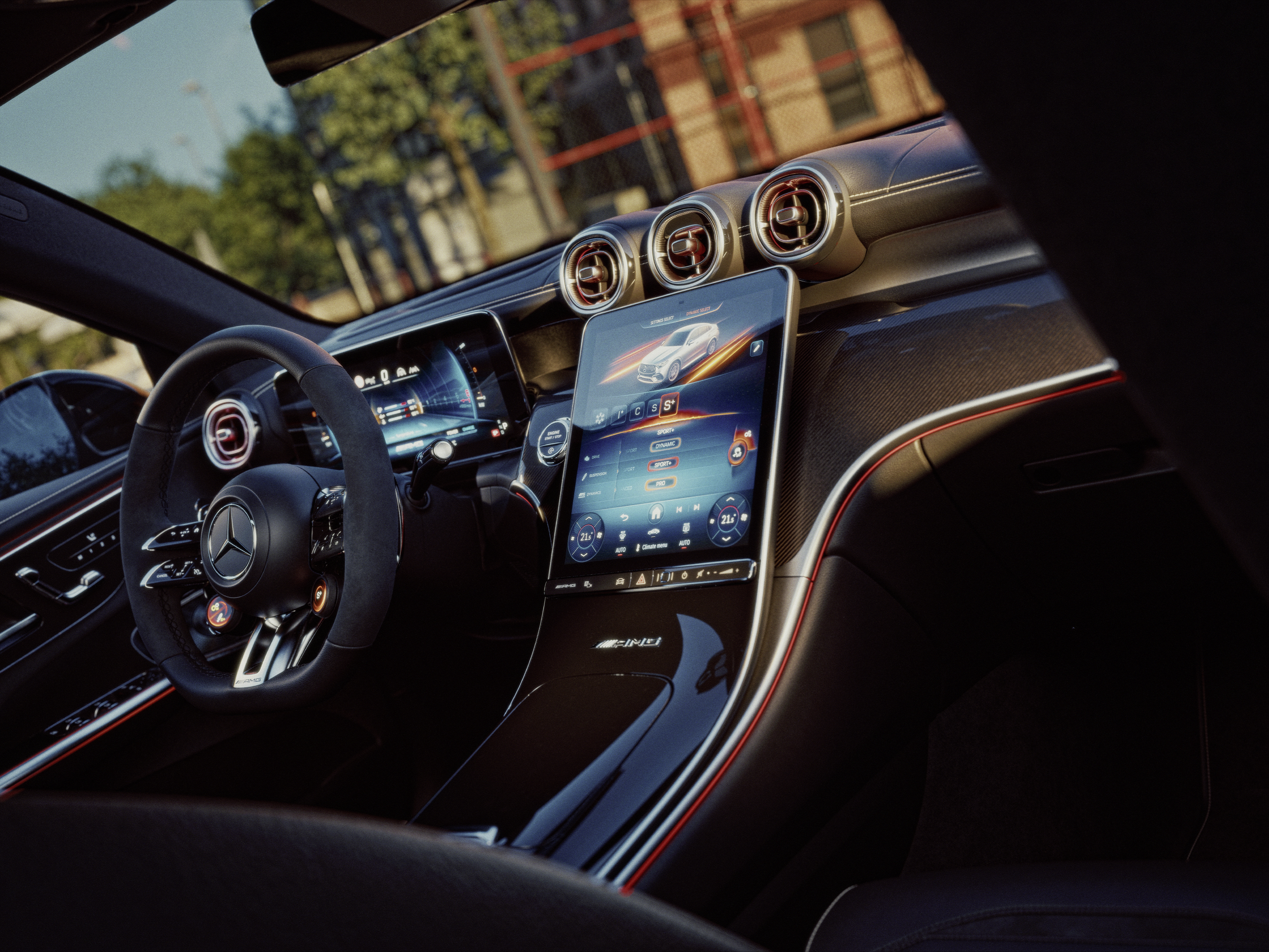 Interiör | GLC | Mercedes-AMG Interiören i nya Mercedes-AMG GLC Coupé.