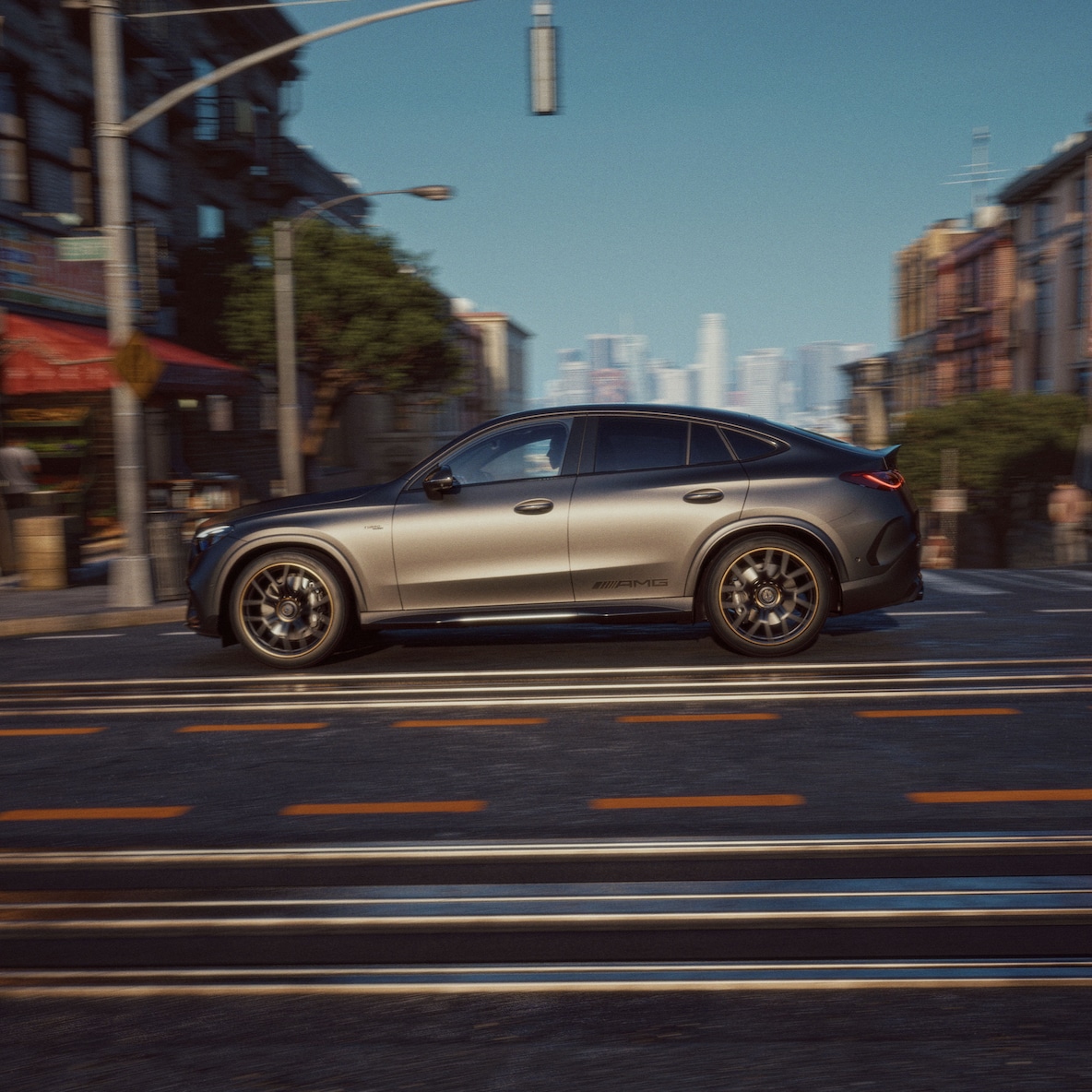 Nya Mercedes-AMG GLC:s sportiga coupédesign.