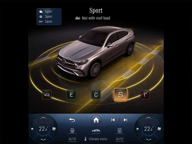 Körprogram DYNAMIC SELECT i Mercedes-Benz GLC Coupé.