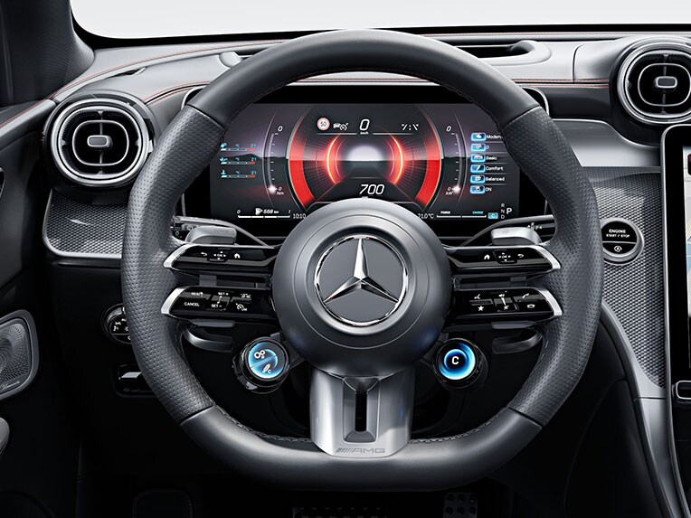 AMG Performance-ratten med nappaklädsel i Mercedes-AMG GLC.