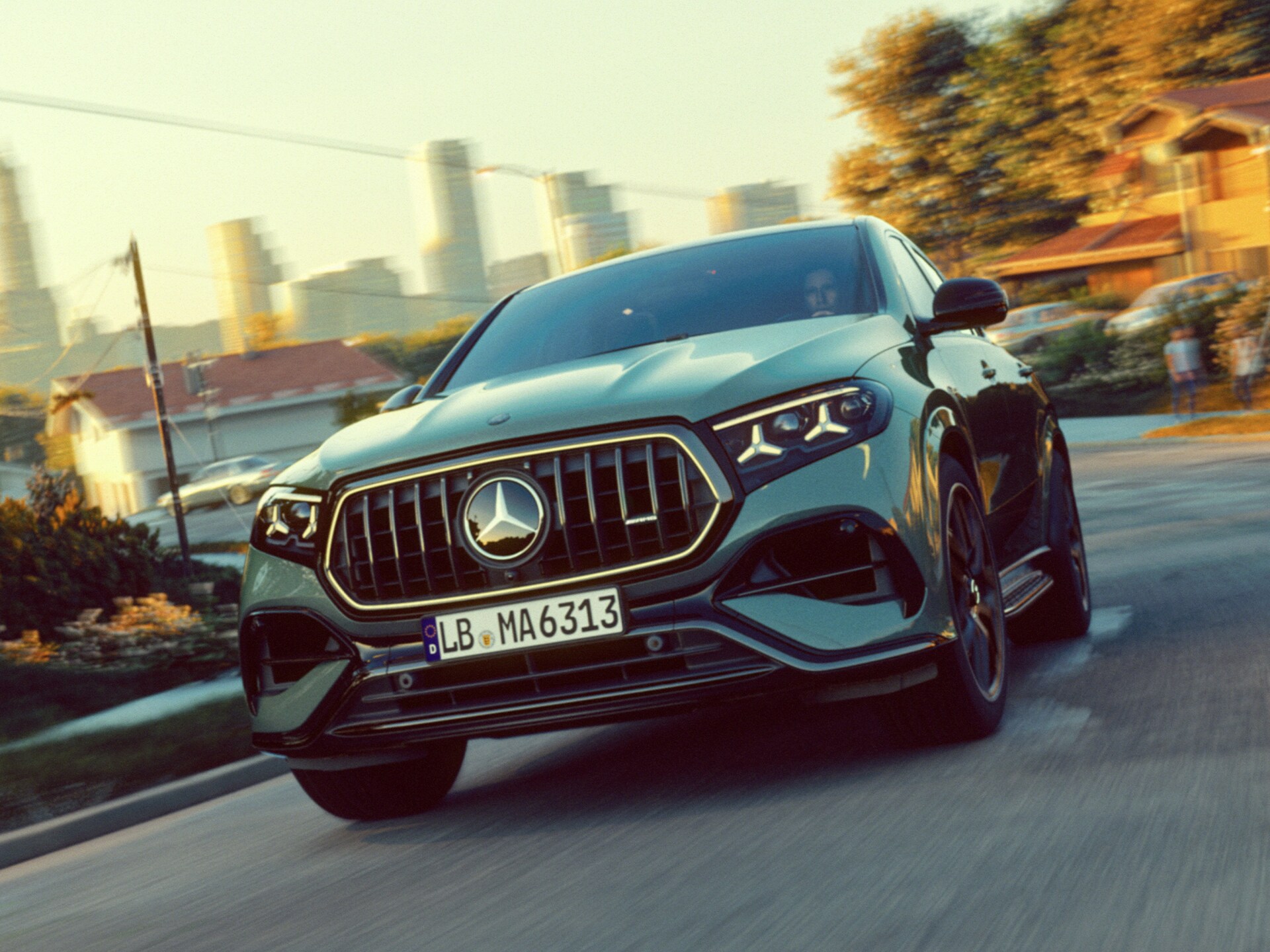 Den nya frontdesignen på Mercedes-AMG GLE 63 S Coupé.