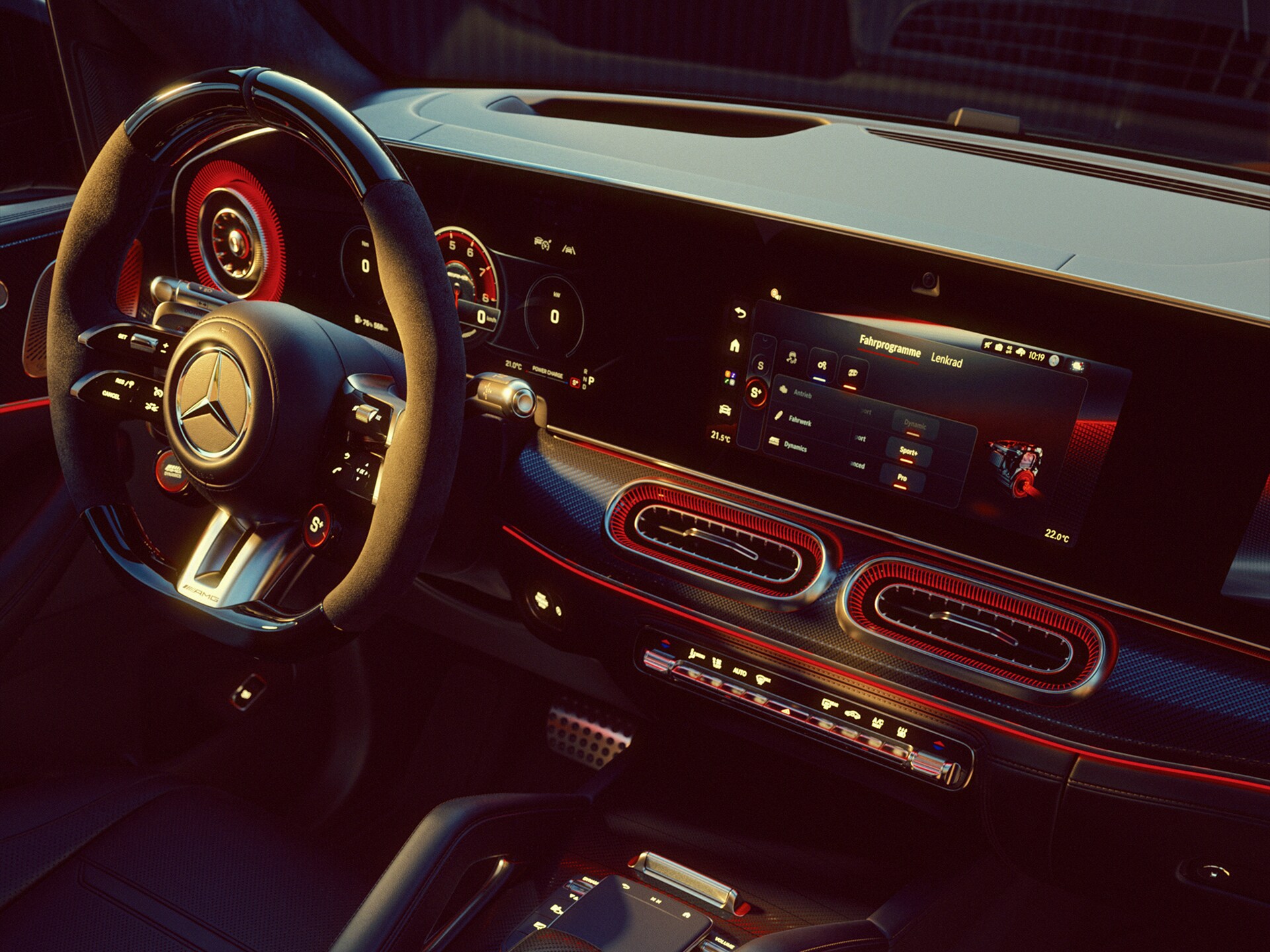 Den nya interiördesignen hos Mercedes-AMG GLE 63 S Coupé.