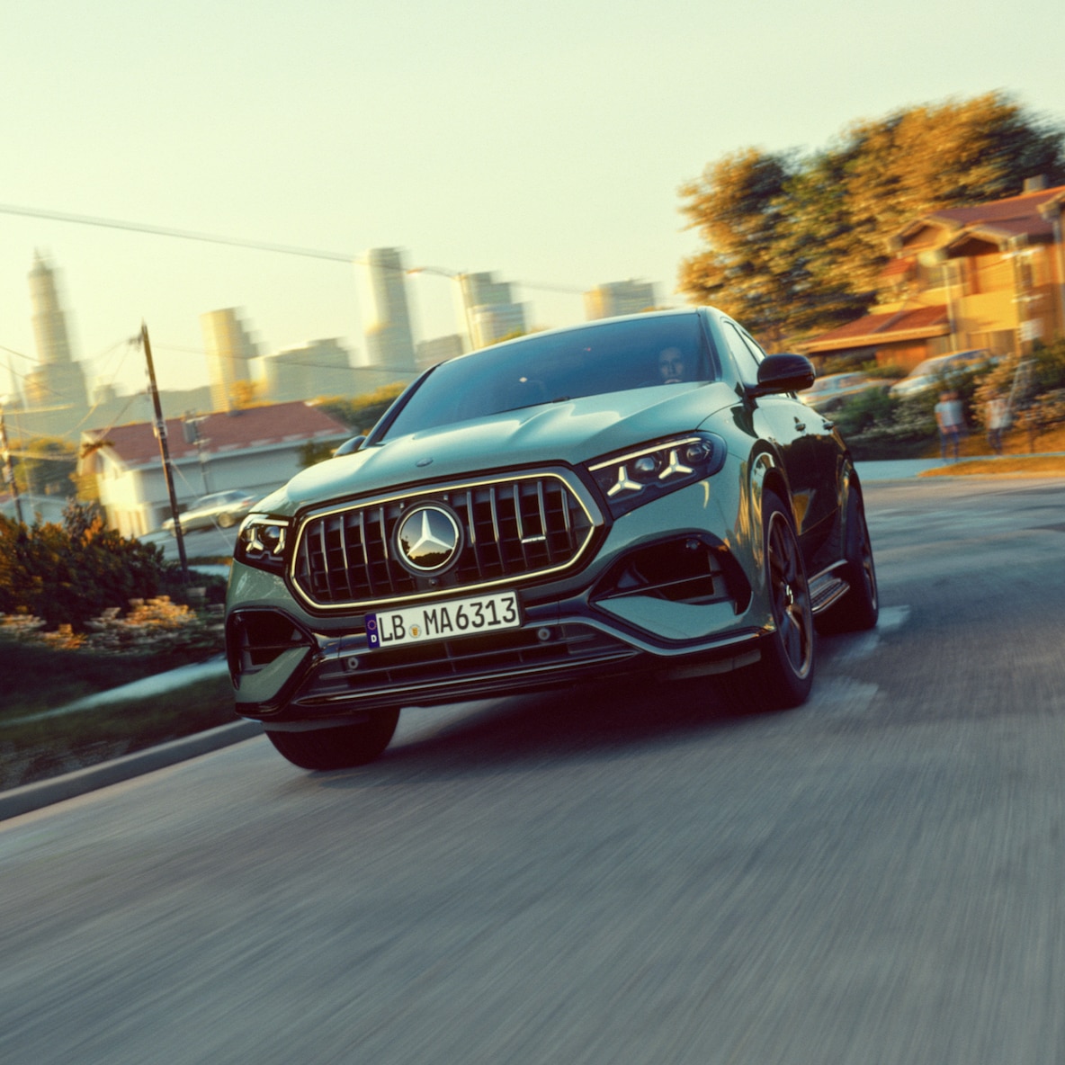 Den nya frontdesignen på Mercedes-AMG GLE 63 S Coupé.