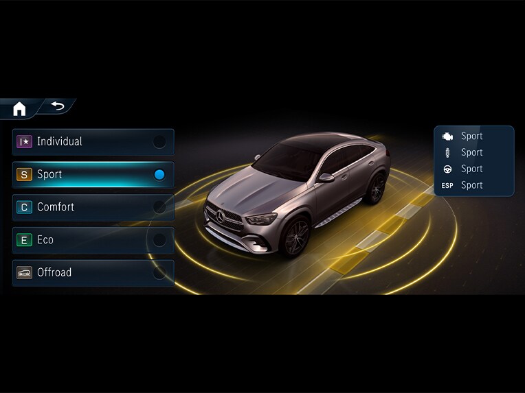DYNAMIC SELECT i Mercedes-Benz GLE Coupé.