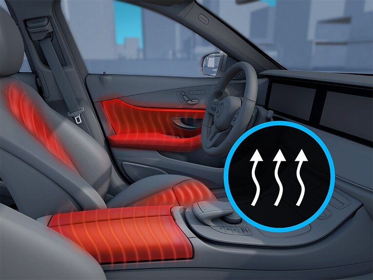 Värmekomfortpaketet i Mercedes-Benz GLE Coupé.