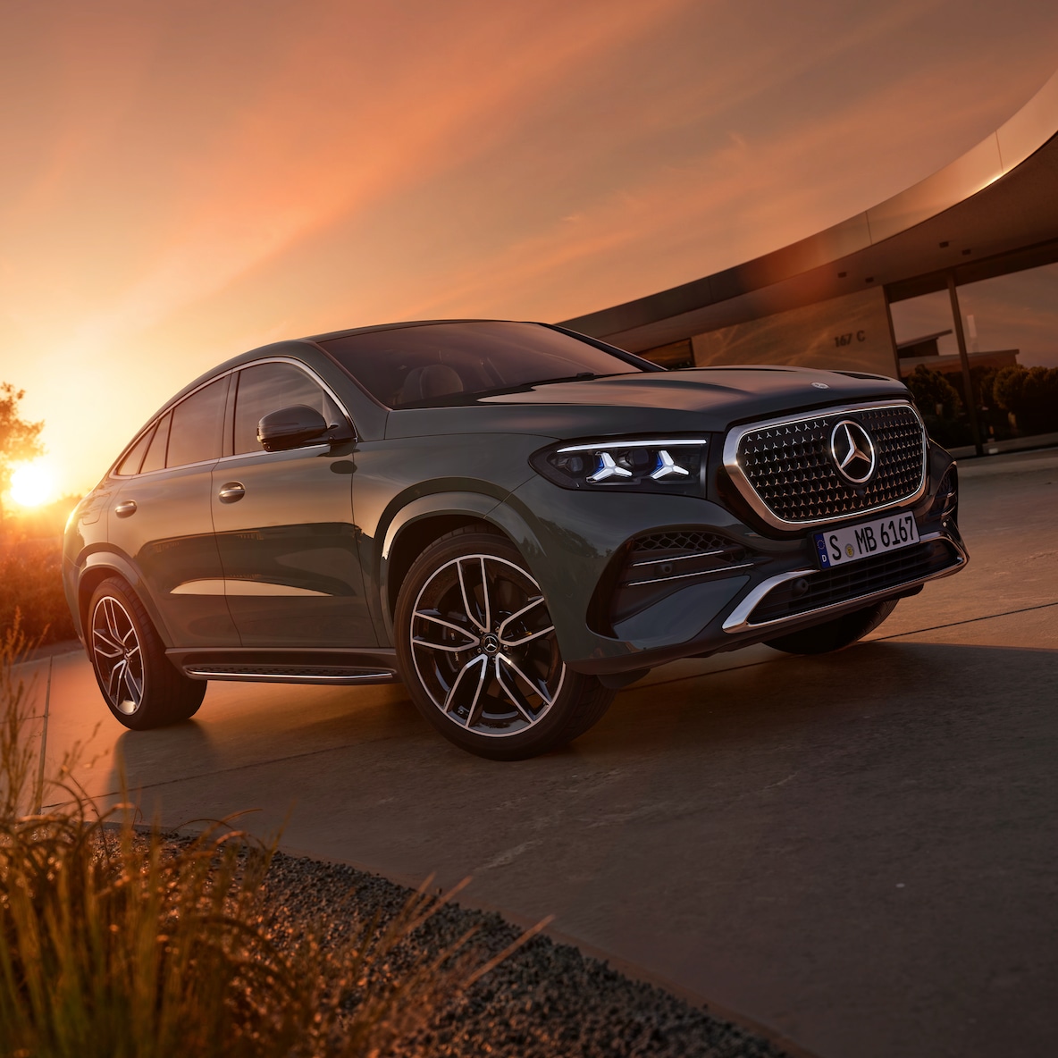 Den sportiga exteriören på nya GLE Coupé från Mercedes-Benz.