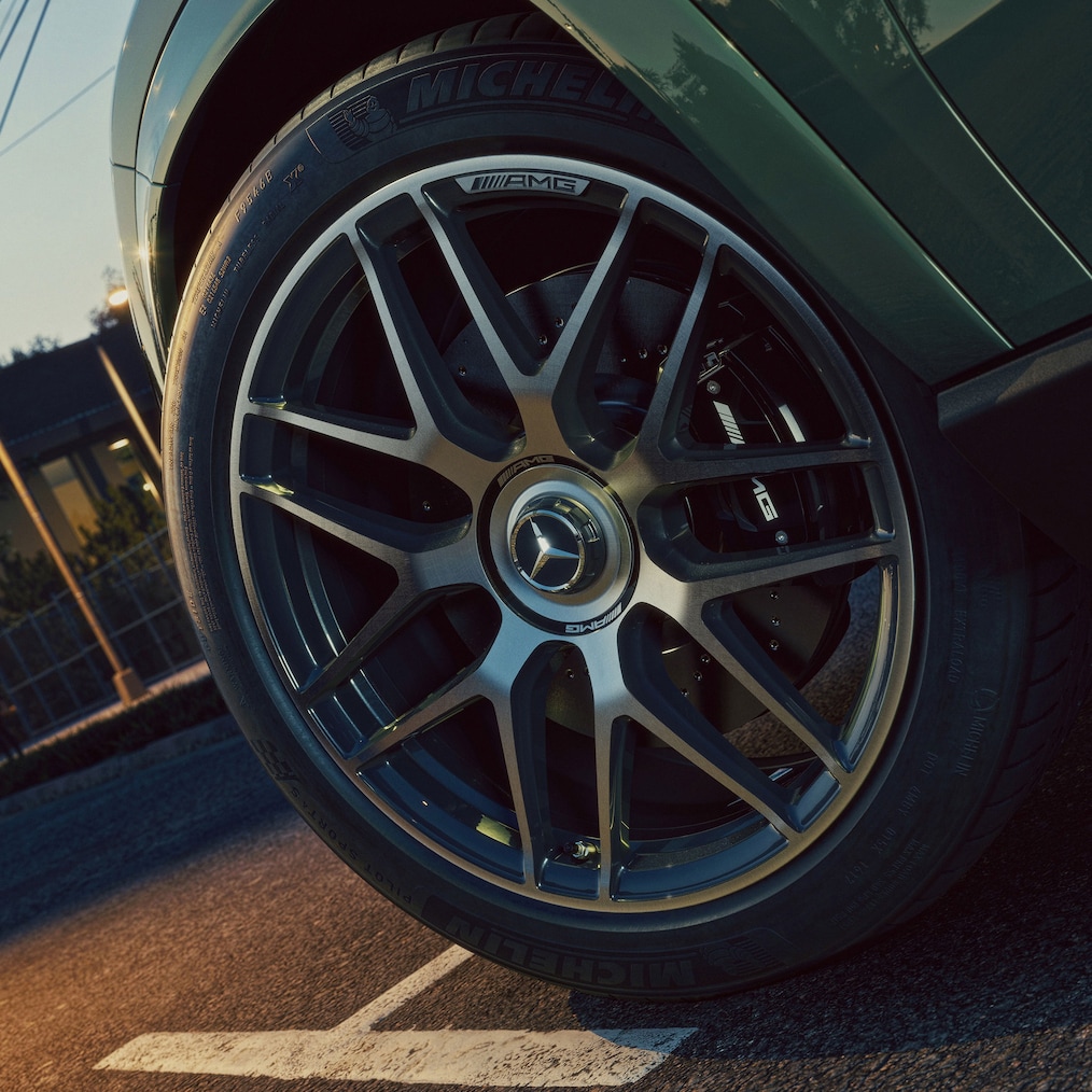 Prestandafälgarna på GLE 53 4MATIC+ från Mercedes-AMG.