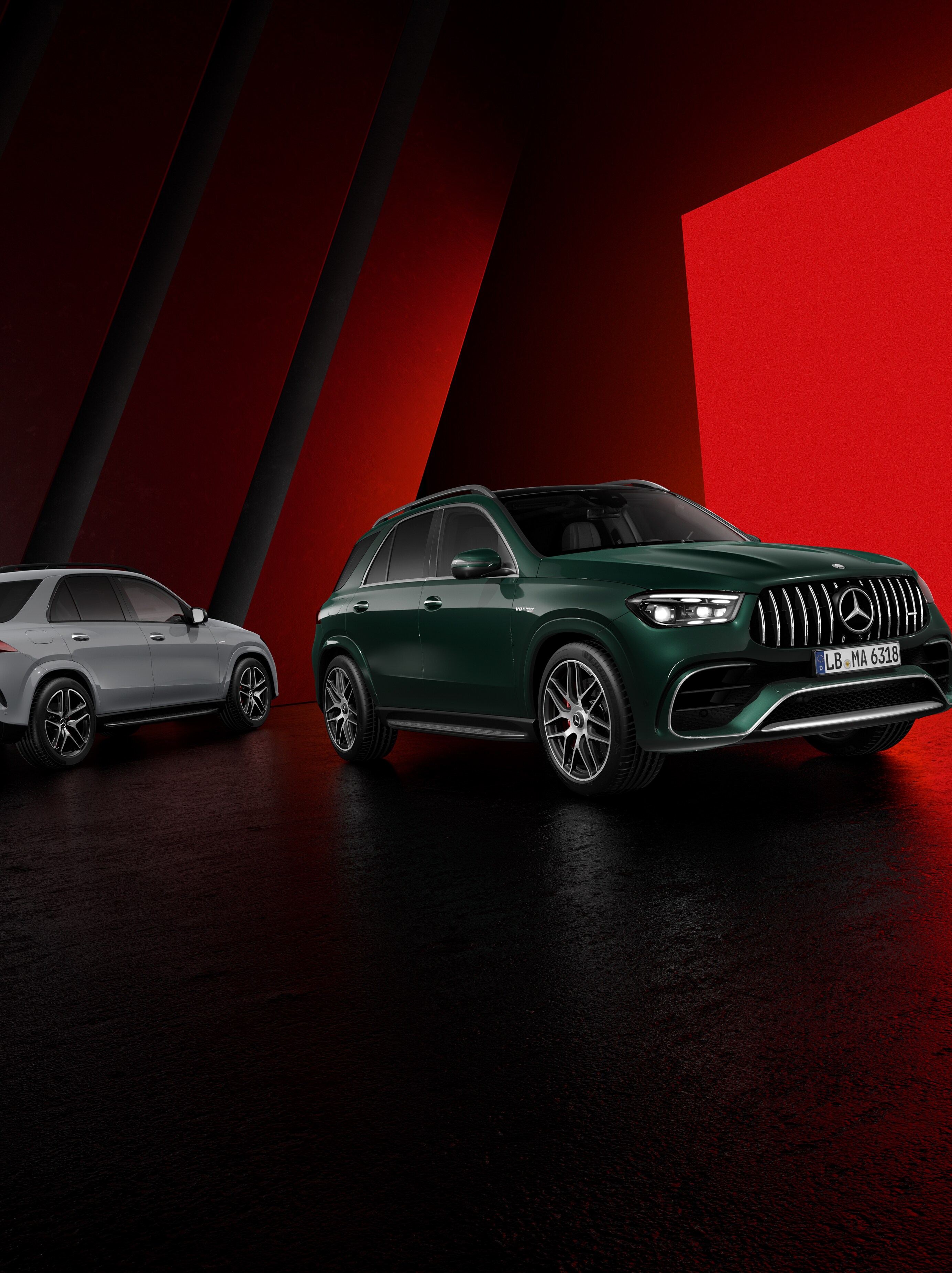 Två Mercedes-AMG GLE SUV AMG Performance Edition modeller