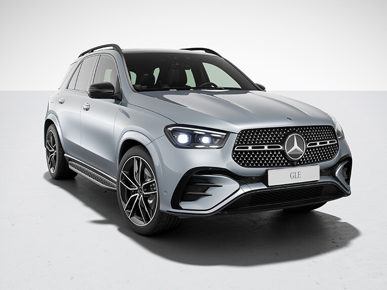 Exteriören hos GLE från Mercedes-Benz med Night package.
