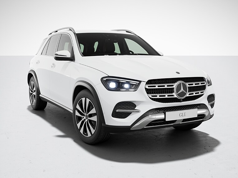 Exteriören hos Mercedes-Benz GLE med grundutrustning.