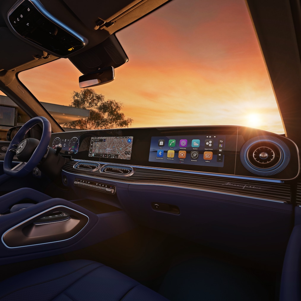 Instrumentpanelen i nya GLE från Mercedes-Benz.
