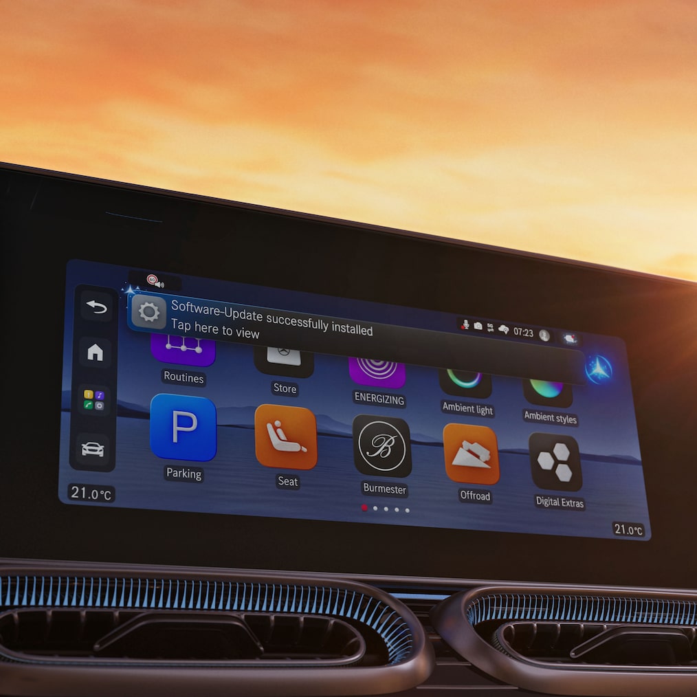 Mercedes-Benz operativsystem (MB.OS) i nya GLE från Mercedes-Benz.