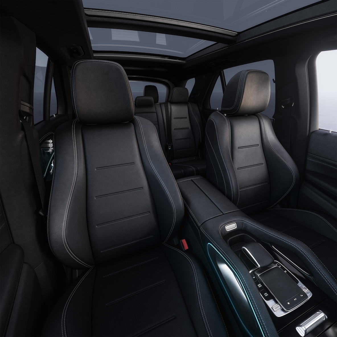 Interiören i Mercedes-Benz GLE.