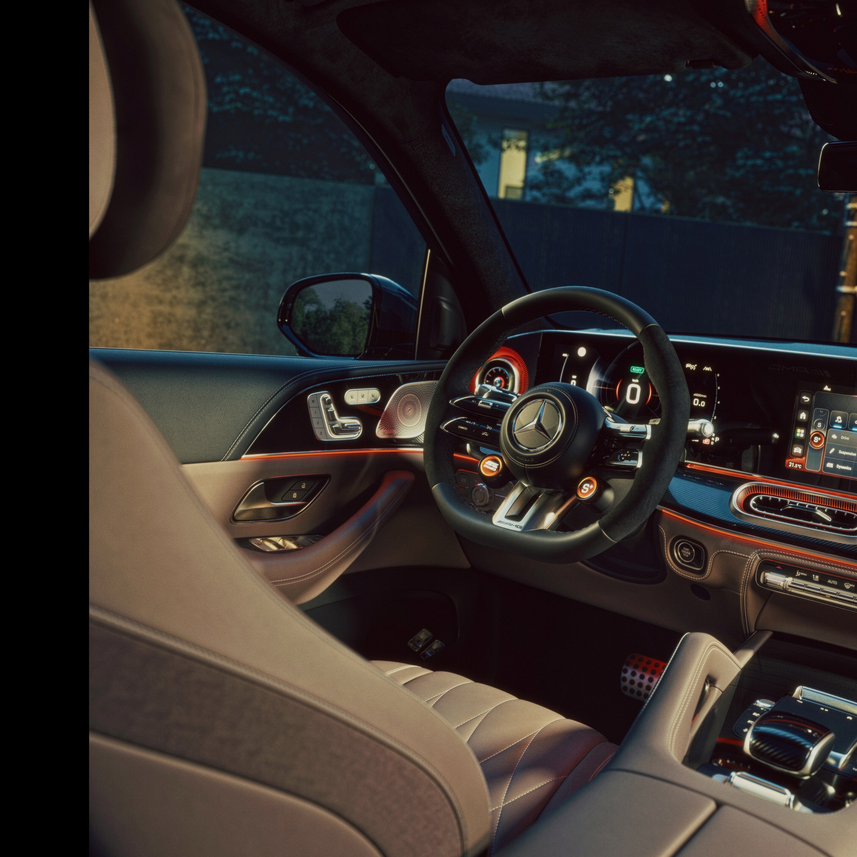 Interiören i nya Mercedes-AMG GLE.