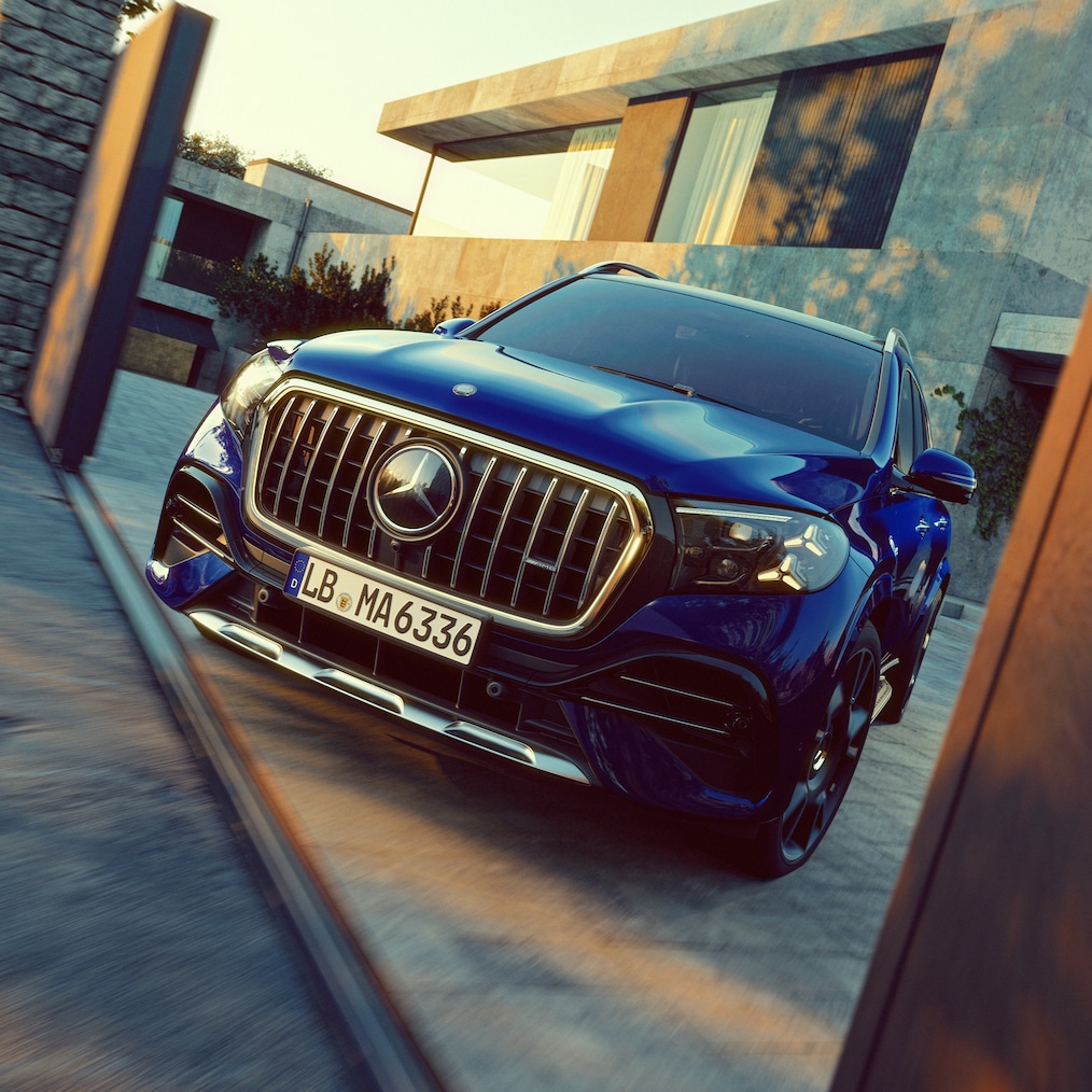 AMG-grill med mörka kromelement hos den nya Mercedes-AMG GLS 63.